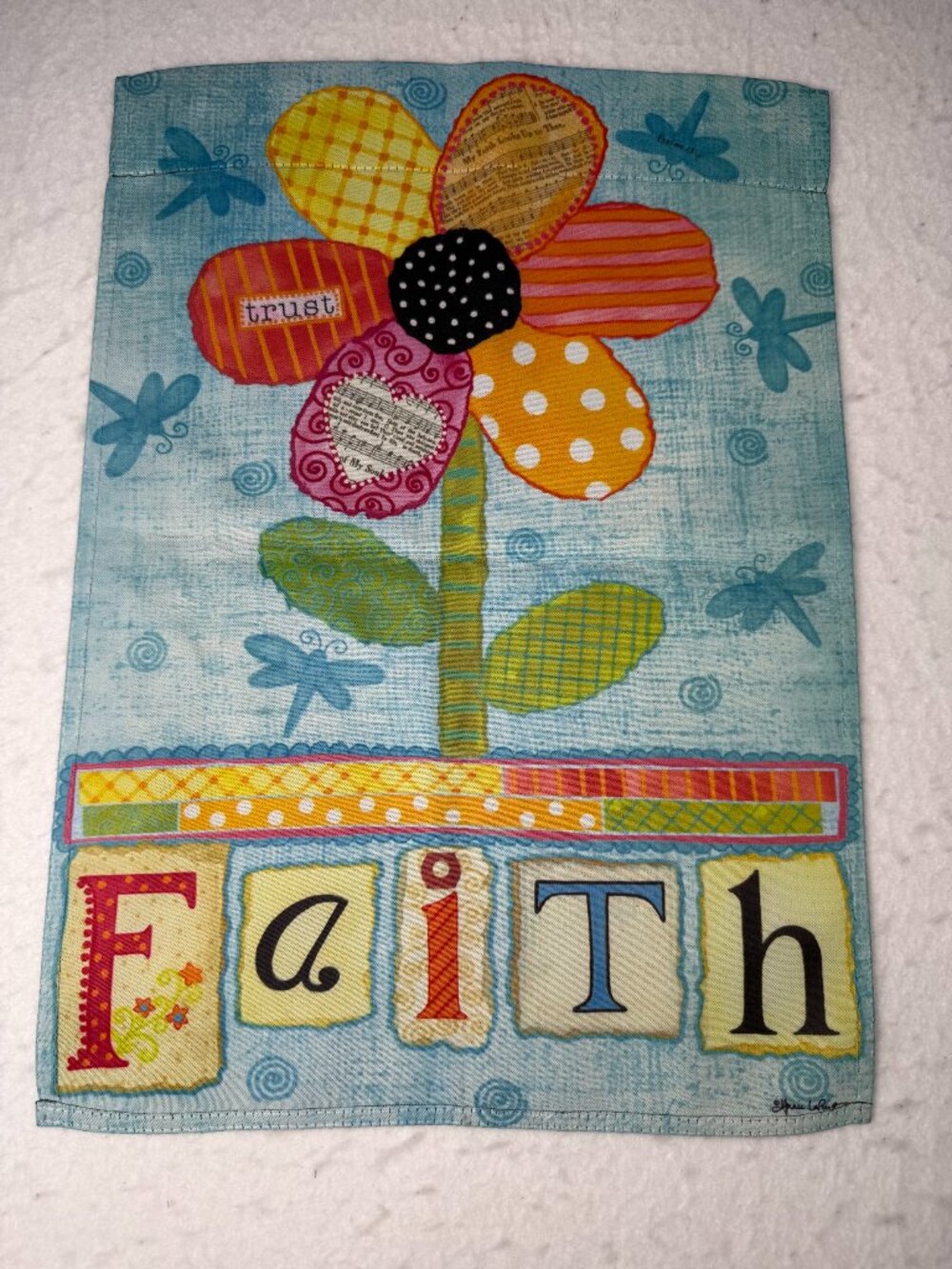 Decorative Garden Flag Faith Religion Christian 12"X17.5" NEW Summer Spring Fall